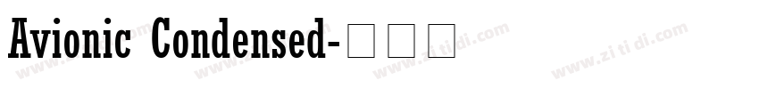 Avionic Condensed字体转换